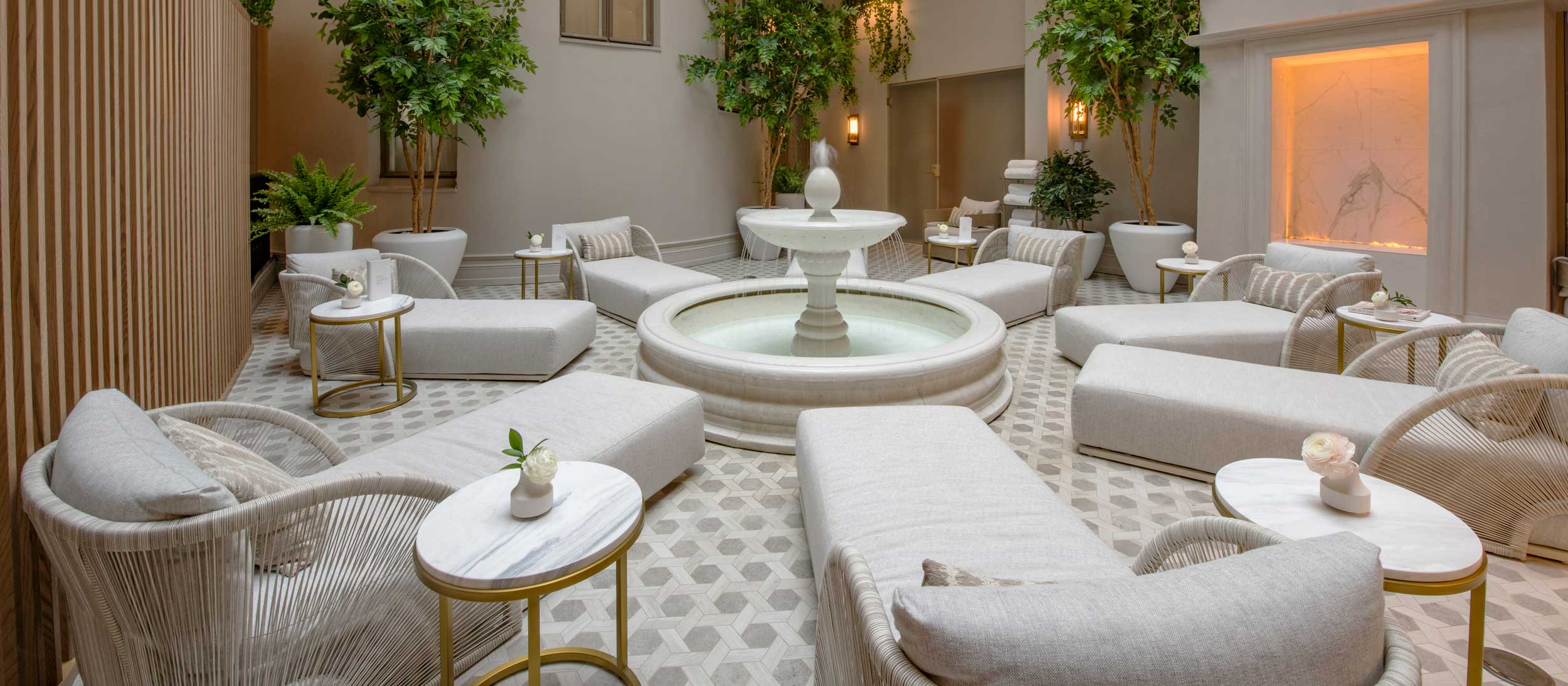 The Hotel Maria SPA atrium lattialaatat hexagon ABL-Laatat